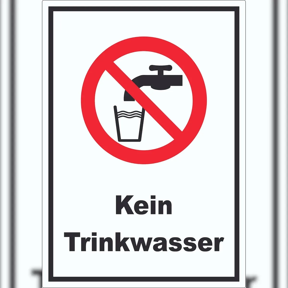 Kein Trinkwasser Aufkleber Nicht Trinken A6 (105x148mm)