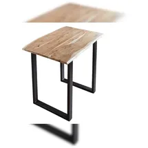 Bartisch Baumkante massiv Akazie natur 160 x 85 schwarz Quebec