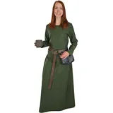 Vehi Mercatus Klassisches Mittelalter Kleid Amalie - Baumwolle- Blau, Rot, Grün, Schwarz, Natur Braun- Mittelalter, LARP, Reenactment (DE/NL/SE/PL, Alphanumerisch, M, Regular, Regular, Grün) - M