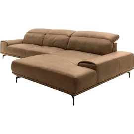 Musterring Ecksofa Leder 3-Sitzer Beige