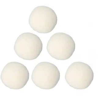 Trocknerball, 6 Stück Wolltrocknerball Adsorbiert Verunreinigungen Reduziert Statische Elektrizität Entfeuchtung mit Hoher Dichte für das Zuhause (4cm)
