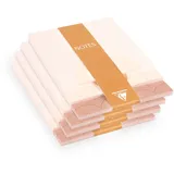 Clairefontaine 116070Cpack - Packung 4 Schreibblock - Memo Block Terracotta, 3 Ebenen, 10x14x0,8cm, 90 Blätter, 30 pro Format, 1 Pack