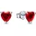 Pandora Ohrstecker Rotes Herz 292549C01 Silber