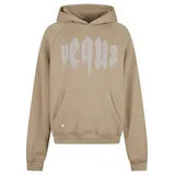 pequs Outlined Mythic Logo Kapuzenpullover Herren Beige S