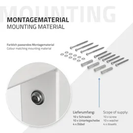 ML-Design Wandkonsole 2er Set L-Form 300x150 mm, Weiß Stahl, Waschtischhalterung, Wandhalterung Waschbecken,