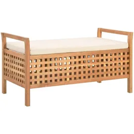 vidaXL Sitzbank Walnuss Weiß 93 x 49 x 49 cm