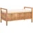 vidaXL Sitzbank Walnuss Weiß 93 x 49 x 49 cm