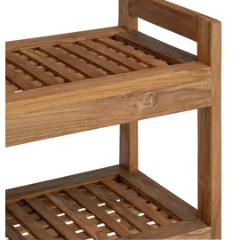 vidaXL Badregal Natur 45 x 30 x 97 cm Massivholz Teak