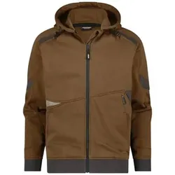 Lunax Kapuzensweatshirt, lehmbraun/anthrazitgrau, Größe 4XL - lehmbraun/anthrazitgrau - 4XL