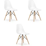 OSAKA Stuhl transparent / natürliche Beine x 3