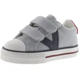 victoria Unisex Low-Top Tribu Canvas & Kontrast-Logo & Klettverschlüsse 1065163 für Kinder GRIS 26