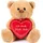 Brubaker Teddy Plüschbär mit Herz 25 cm Braun