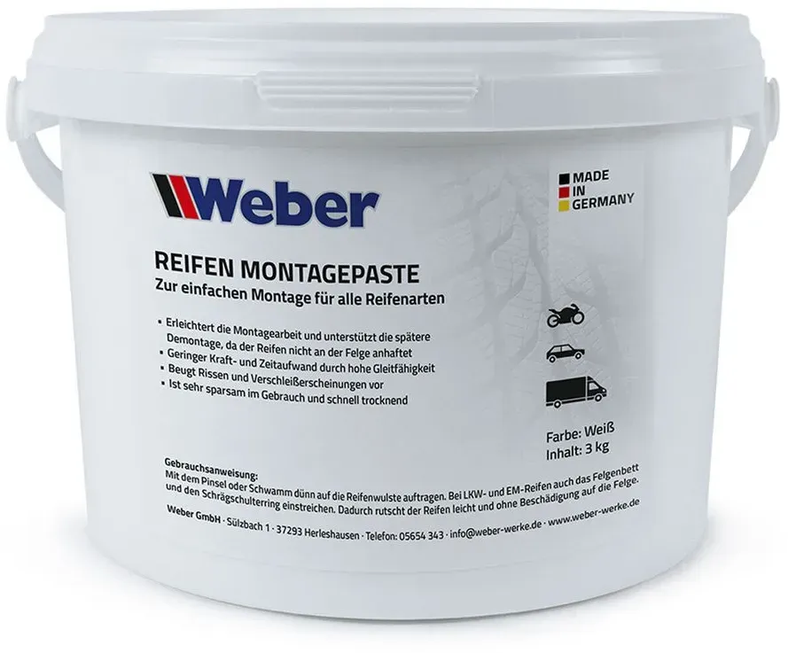 Weber Reifenmontagepaste weiß 3 kg