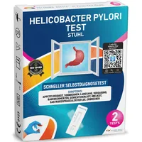 ADESTE Helicobacter Pylori Test | H. Pylori Schnelltest mit Stuhlprobe zur Erkennung von Mageninfektionen | Hohe Genauigkeit 97,8% | Ergebnis in 10 Minuten | Einfach anzuwenden | Packung mit 2 Tests