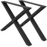 ECD Germany Tischbein 2x Tischbeine X-Design 60 x 72 cm
