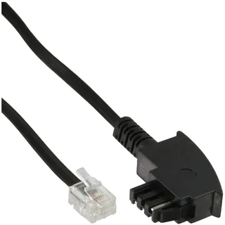 InLine 18901 TAE-F Kabel, für Telekom/Siemens-Geräte, TAE-F Stecker an RJ11 Stecker, 1m