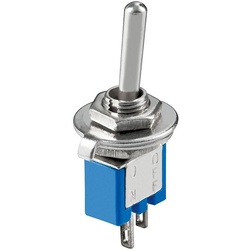 Kippschalter Subminiatur EIN-AUS, 2 Pins, blaues Gehäuse