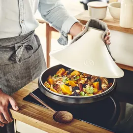 Emile Henry Delight Tajine 33 cm schwarz/weiß
