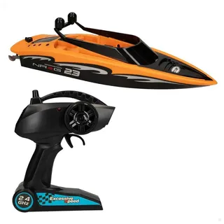 Colorbaby 47673 Rennboot ferngesteuert, - Orange / Black - 31 cm,