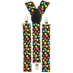 Bunte Dazzle Hosenträger mit Punkten - OS