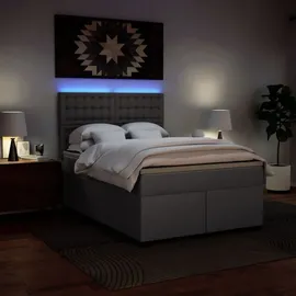 vidaXL Boxspringbett 140 x 200 cm Grau