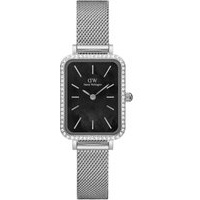 Daniel Wellington Uhr - Quadro 20x26 Bezel Mesh Black MOP S - Gr. unisize - in Silber - für Damen