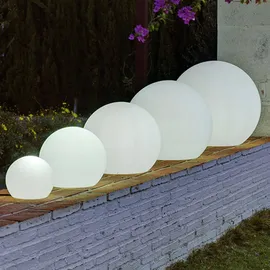 Newgarden Solarleuchte Kunststoff Ø 20 cm 17 cm weiß