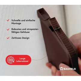 BAUHELD Gurtwickler Aufputz 14mm Mini mit Einfädelautomatik Braun