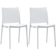 CLP Gartenstuhl Meton Stapelstuhl 42 x 42 x 81 cm weiß 2 St.