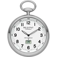 Regent Taschenuhr, (Set, 2-tlg., mit Kette), Quarzuhr, Herrenuhr, Funk, Kette silberfarben