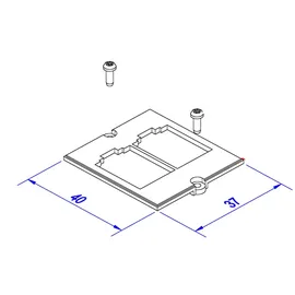 Bachmann Rahmen 2xBTR E-DAT Modul Cat6