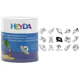 Heyda Stempel-Set Piraten & Raumfahrer Holz 1 St.