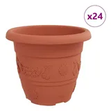 vidaXL Runder Blumentopf Ø 26 x 21,5 cm Ziegelrot