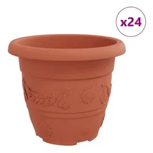 vidaXL Runder Blumentopf Ø 26 x 21,5 cm Ziegelrot