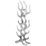 Riess-Ambiente Riess Ambiente modernes Weinregal Flame 93cm Silber 9 Flaschen Flaschenhalter Flaschenregal Weinständer Bodenstehend Metall Dekoflaschenregal Regal