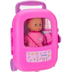 Müller - Toy Place – Reisetrolley mit Puppe und Zubehör