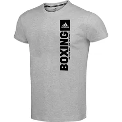 T-Shirt ADIDAS PERFORMANCE "Community Vertical T-Shirt BOXING" Gr. M, grau, Shirts, Herren, M, Obermaterial: 100% Baumwolle