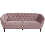 Actona Chesterfield Sofa Stoff 3-Sitzer Rosa
