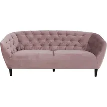 Actona Chesterfield Sofa Stoff 3-Sitzer Rosa