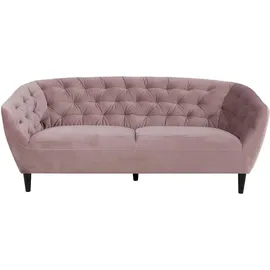 Actona Chesterfield Sofa Stoff 3-Sitzer Rosa