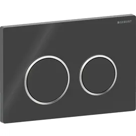 Geberit Omega20 Betätigungsplatte Schwarz/Hochglanz verchromt