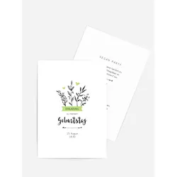 Einladungen Geburtstag selbst gestalten mit Spruch und Fotos im Onlinedesigner bei Meine-Kartenmanufaktur.de