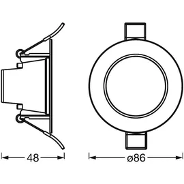 LEDVANCE SMART+ RECESS DOWNLIGHT WIFI SPOT LED-Einbaustrahler weiß 4 W