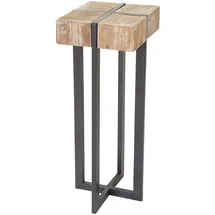 Mendler Blumentisch HWC-A15, Blumenständer Blumensäule, Tanne Holz rustikal massiv MVG-zertifiziert 100x32x32cm