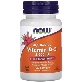 NOW Foods Vitamin D-3 2000 IU Softgels 120 St.