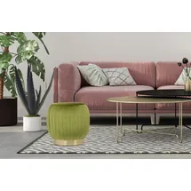 Kayoom Hocker Lilje Polyester 43 x 42 x 43 cm Grün