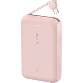 Belkin BoostCharge - Powerbank - mit integriertem Kabel - 10000 mAh - 20 Watt - 3 A - Fast Charge - 2 Ausgabeanschlussst