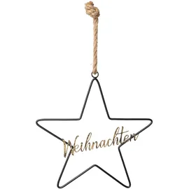 Creativ deco Dekohänger CREATIV DECO "Weihnachtsdeko", gold (goldfarben), B:30cm H:33cm T:0,5cm, Metall, Dekohänger, mit Glitzerschriftzug