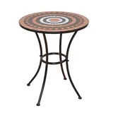 Metalltisch mit Mosaik-Platte Gartentisch Mosaiktisch Bistrotisch Balkontisch