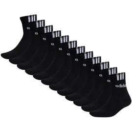 adidas Cushioned 3S Linear Sneakersocken 12er Pack Schwarz 37-39